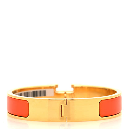 Hermes Enamel Narrow Clic Clac H Bracelet PM Orange 3 of 5