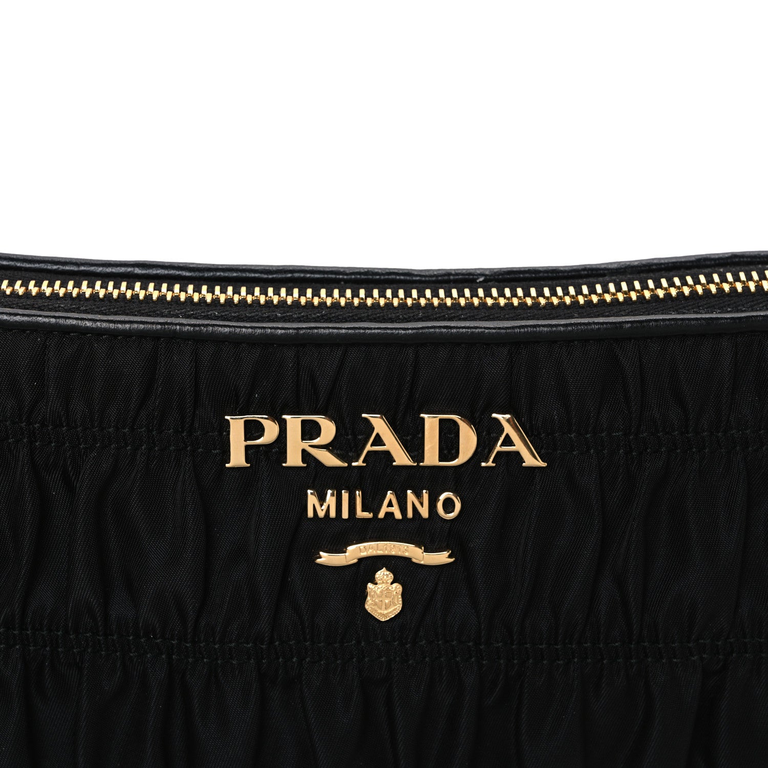 Prada Tessuto Nylon Gaufre Shoulder Bag Black 8 of 11