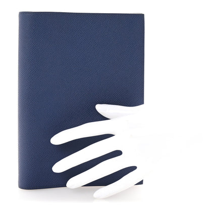 Hermes Epsom Globe Trotter Agenda Cover GM Bleu Saphir Vert Cactus 2 of 8