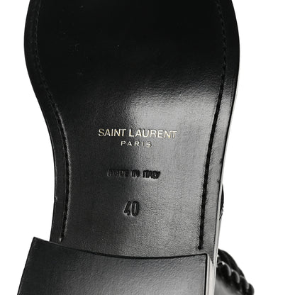 Saint Laurent Stalker Lambskin Mens Army 20 Lace Up Boots 40 Black 7 of 9