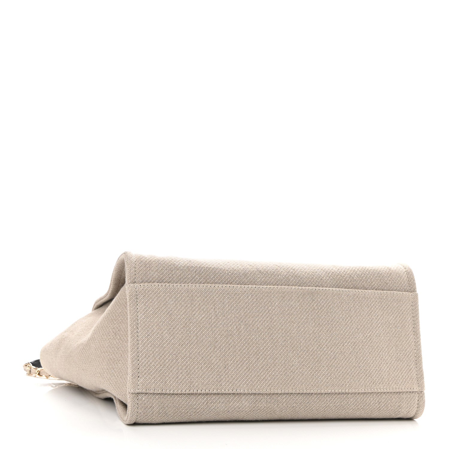 Chanel Mixed Fibers Medium Deauville Tote Beige Black 4 of 10