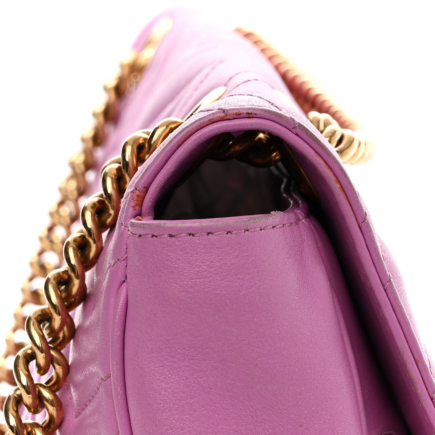 Gucci Calfskin Matelasse Medium GG Marmont Shoulder Bag Candy Mousse 15 of 20