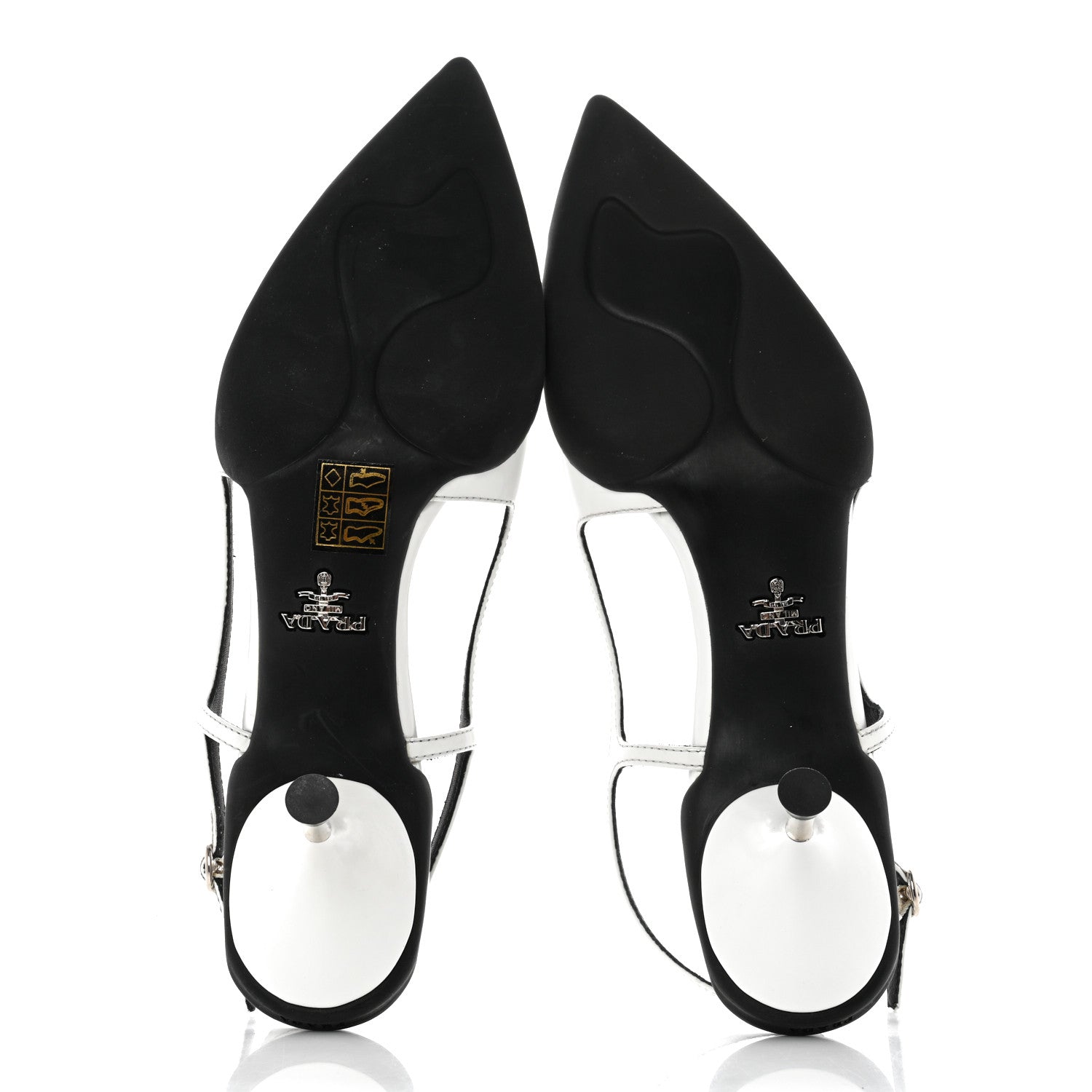 Prada Spazzolato Pointed Toe 55mm Slingback Pumps 38 White 5 of 9