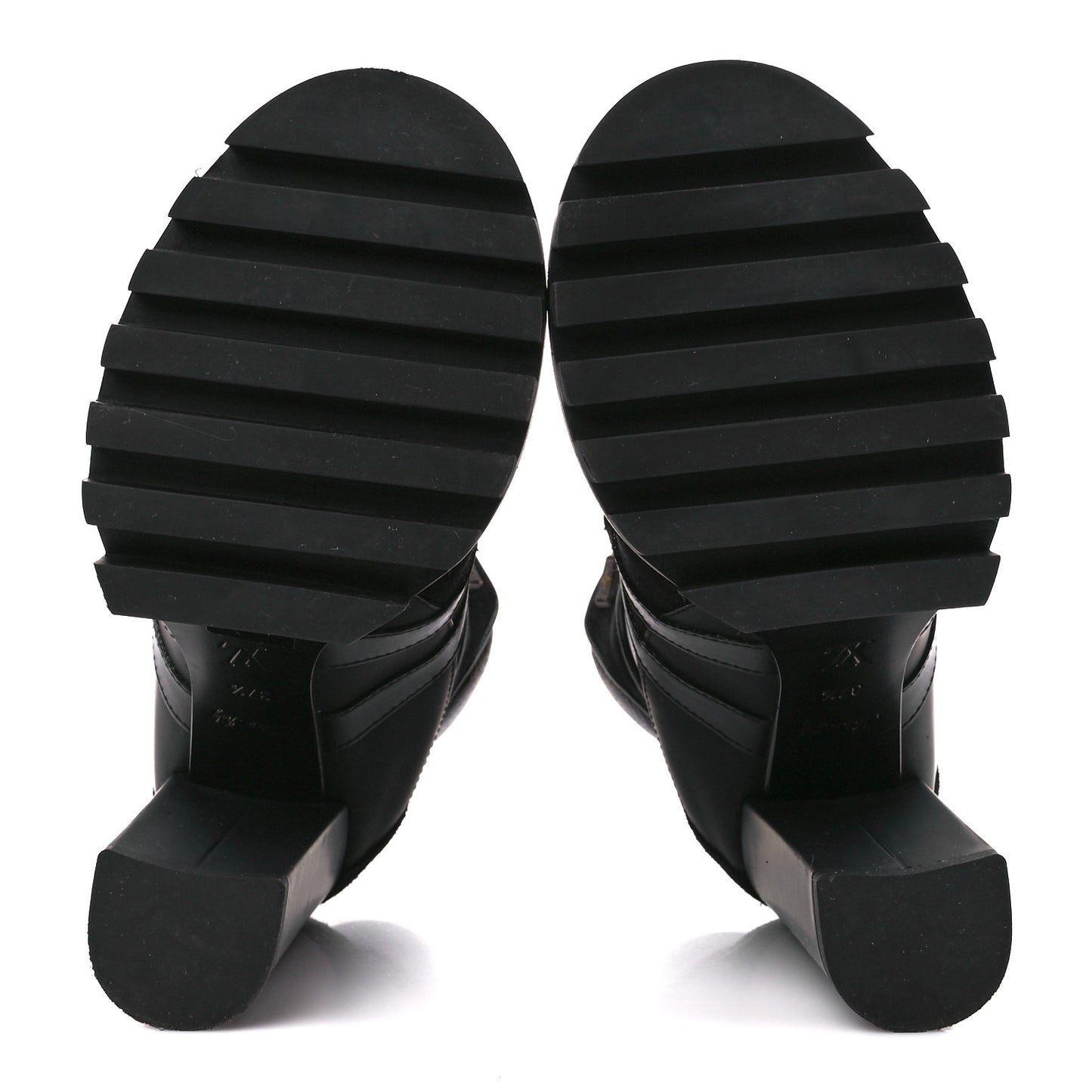 Suede Calfskin Monogram Star Trail Ankle Boots 37.5 Black