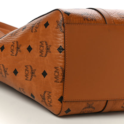 MCM Visetos Toni Shopper Tote Cognac 8 of 9