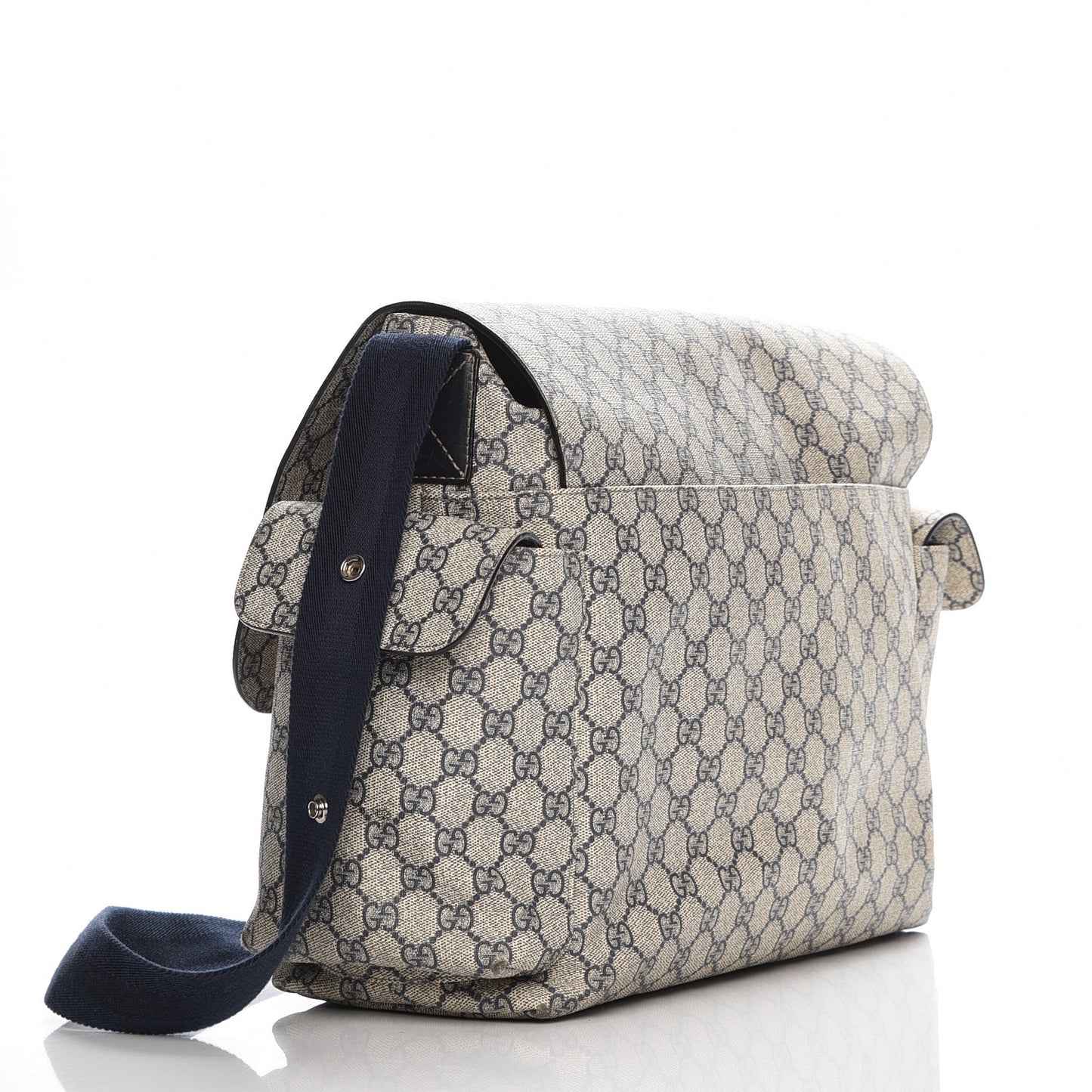 GG Plus Monogram Messenger Diaper Bag Navy