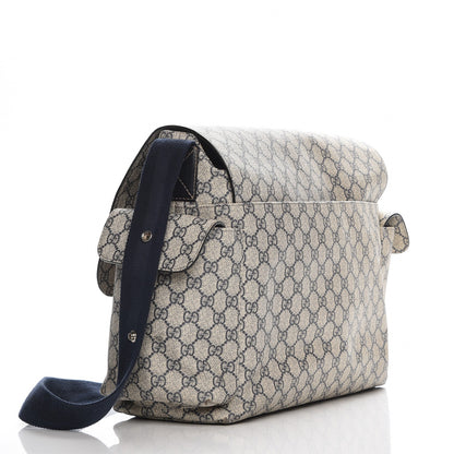 Gucci GG Plus Monogram Messenger Diaper Bag Navy 3 of 12