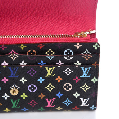 Louis Vuitton Monogram Multicolor Sarah Wallet NM Black Grenade 10 of 11