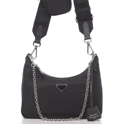 Prada Nylon Re-Edition 2005 Shoulder Bag Black 8 of 11