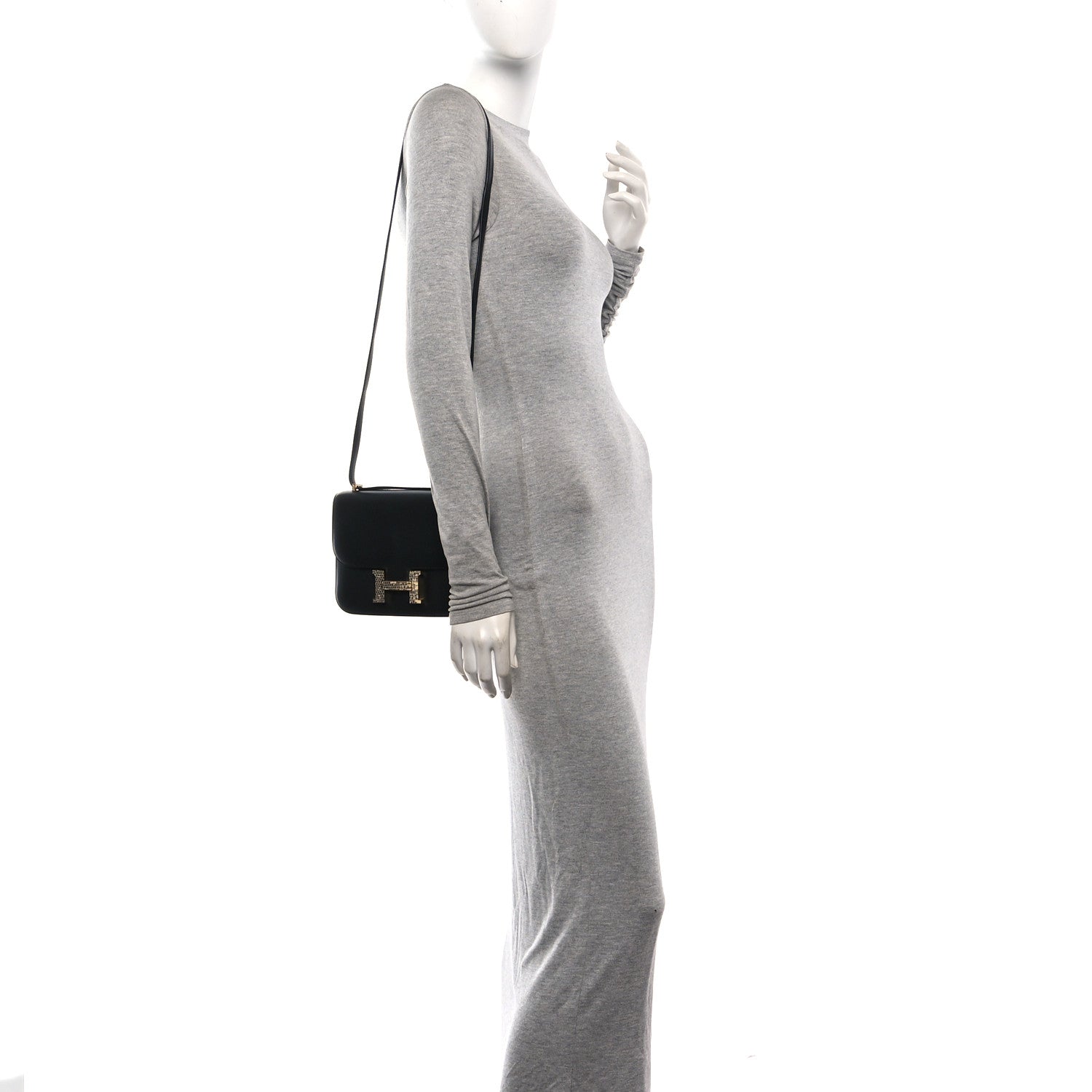Hermes Tadelakt Lizard Marquette Constance 18 Black Ombre 2 of 11