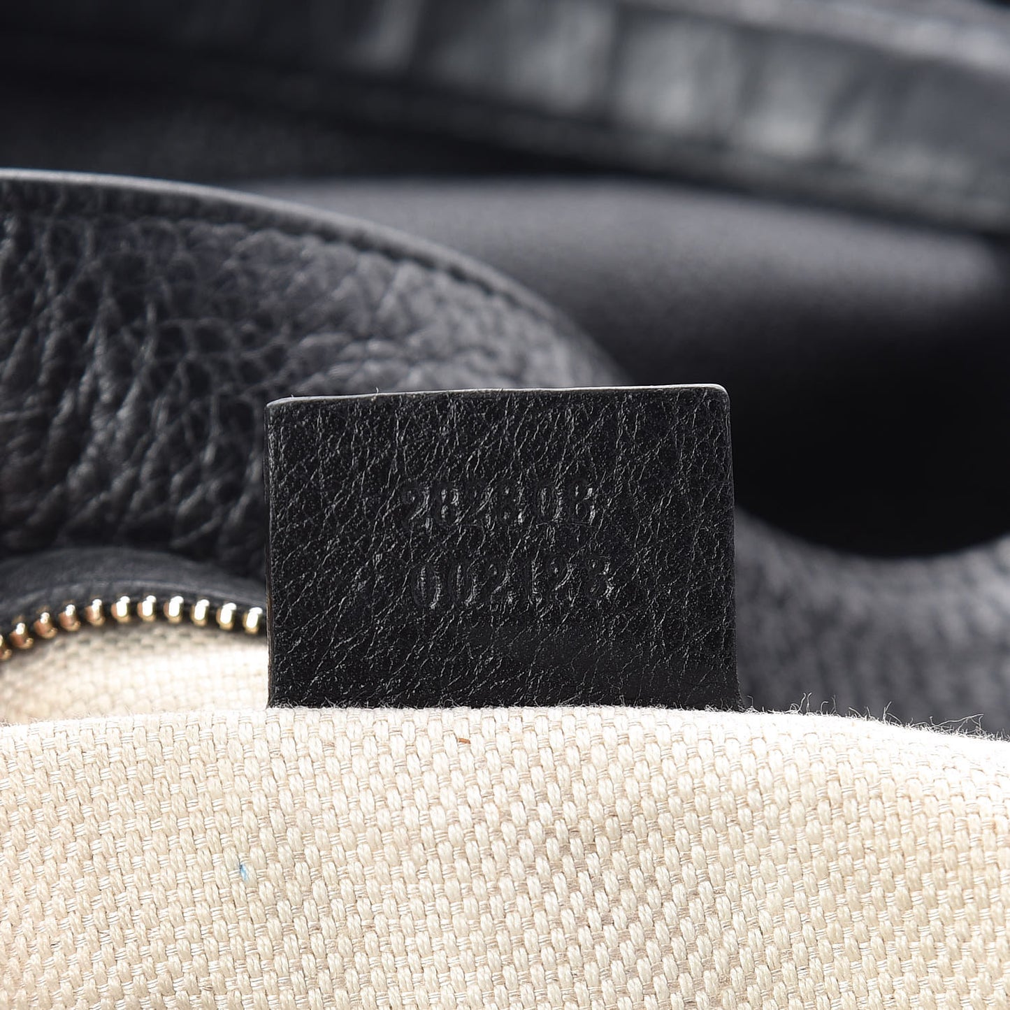 Pebbled Calfskin Large Soho Shoulder Bag Black