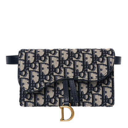 Christian Dior Oblique Saddle Belt Bag Blue 1 of 17