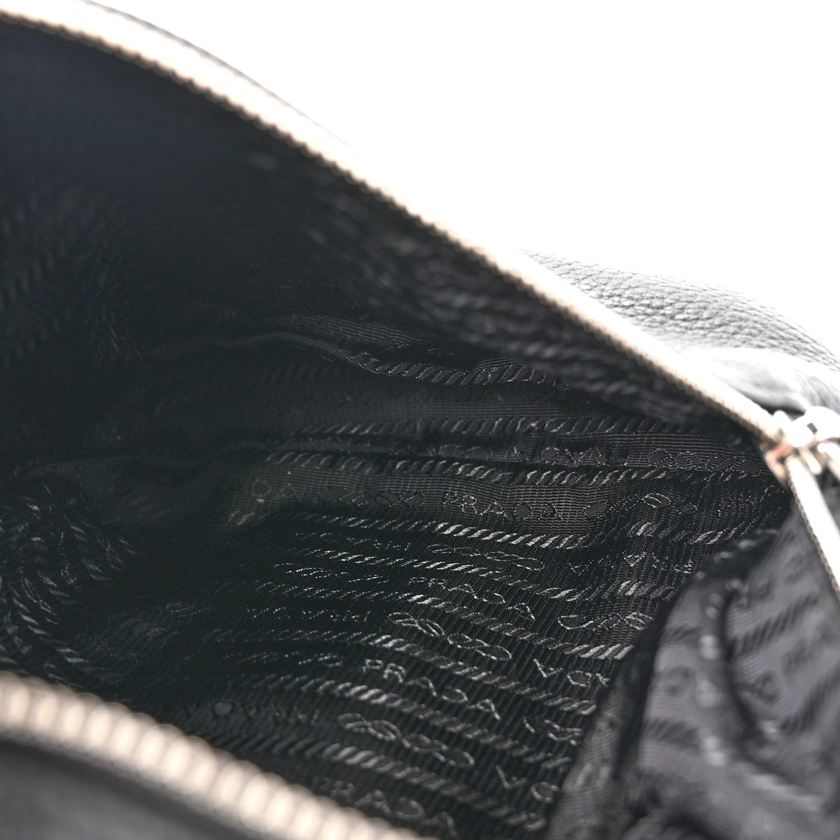 Vitello Daino Logo Embossed Cross Sling Backpack Black