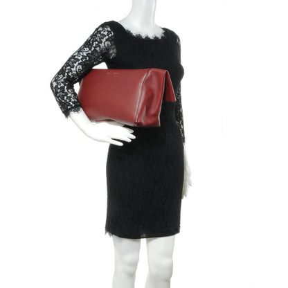Celine Calfskin Folded Clutch Burgundy 2 of 8