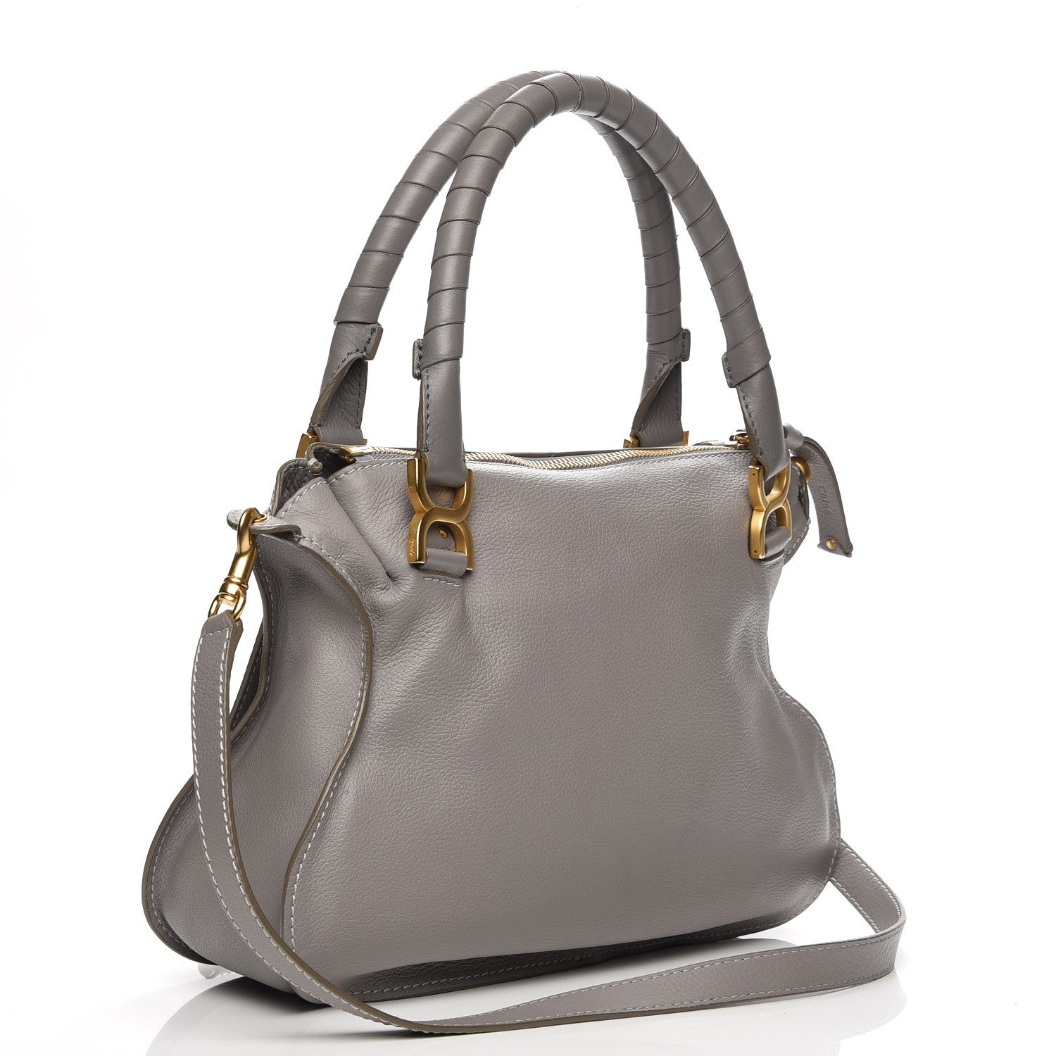 Chloe Calfskin Medium Marcie Satchel Cashmere Grey 4 of 8