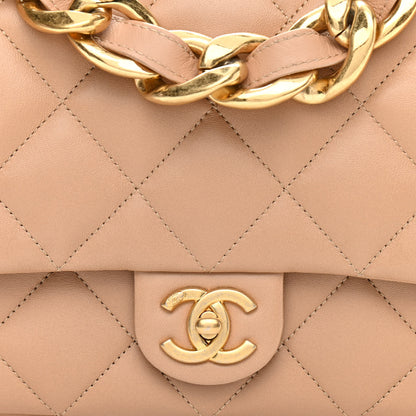 Chanel Lambskin Quilted Large CC Funky Town Flap Beige 8 of 12
