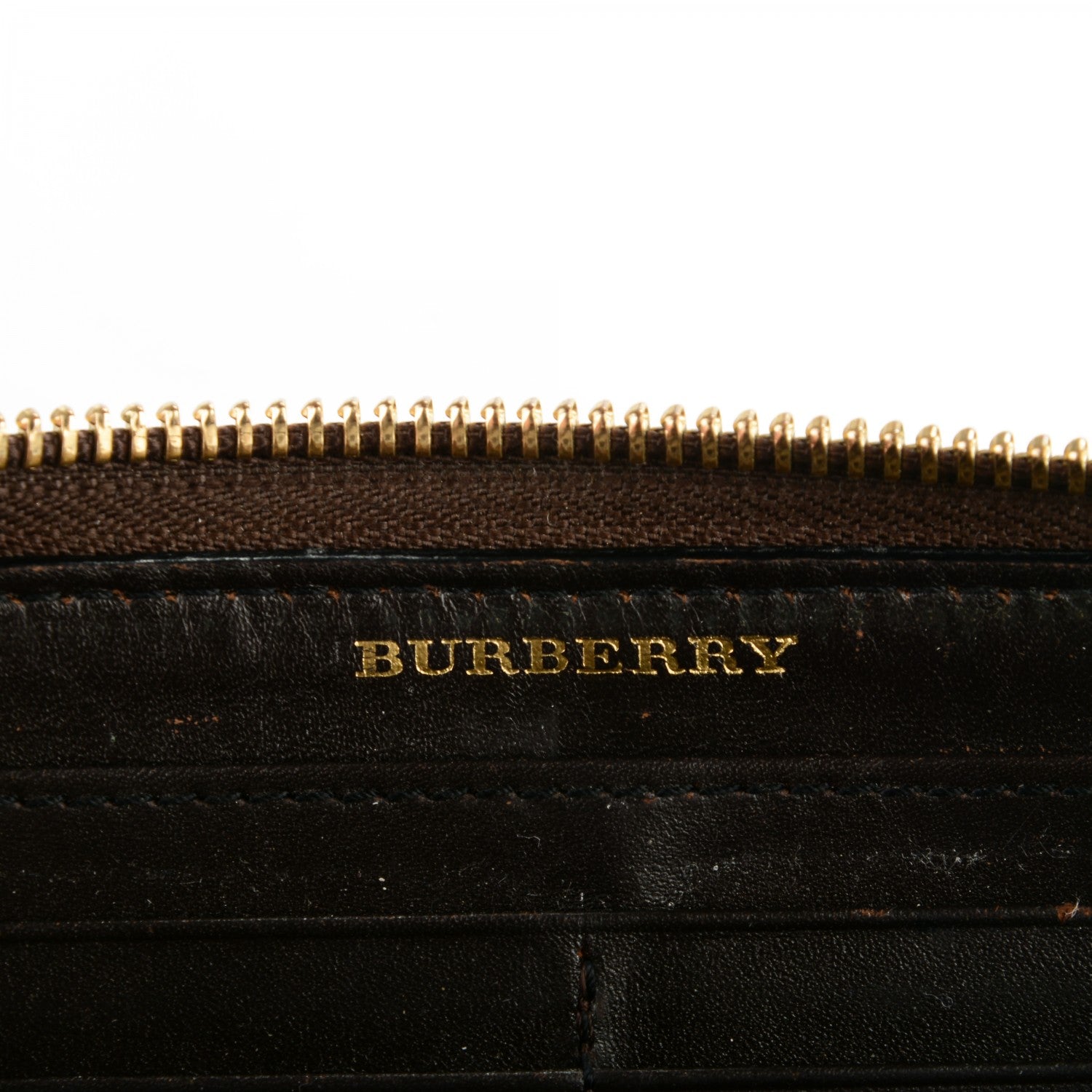 Burberry Haymarket Check Large Ziggy Zip Around Wallet Chocolate 6 of 7