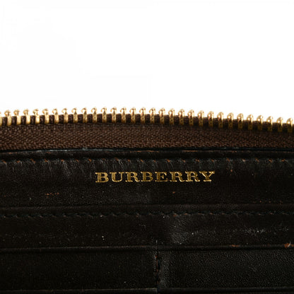 Burberry Haymarket Check Large Ziggy Zip Around Wallet Chocolate 6 of 7