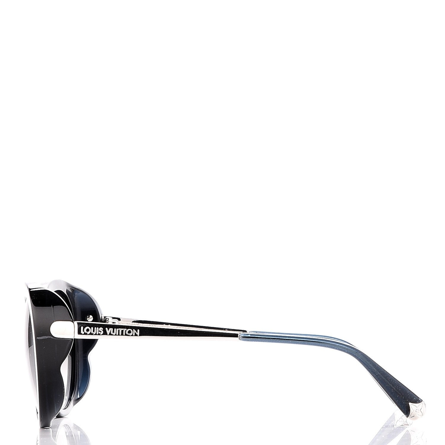Louis Vuitton Acetate Bluebell Sunglasses Z0597W Black Glitter 3 of 9