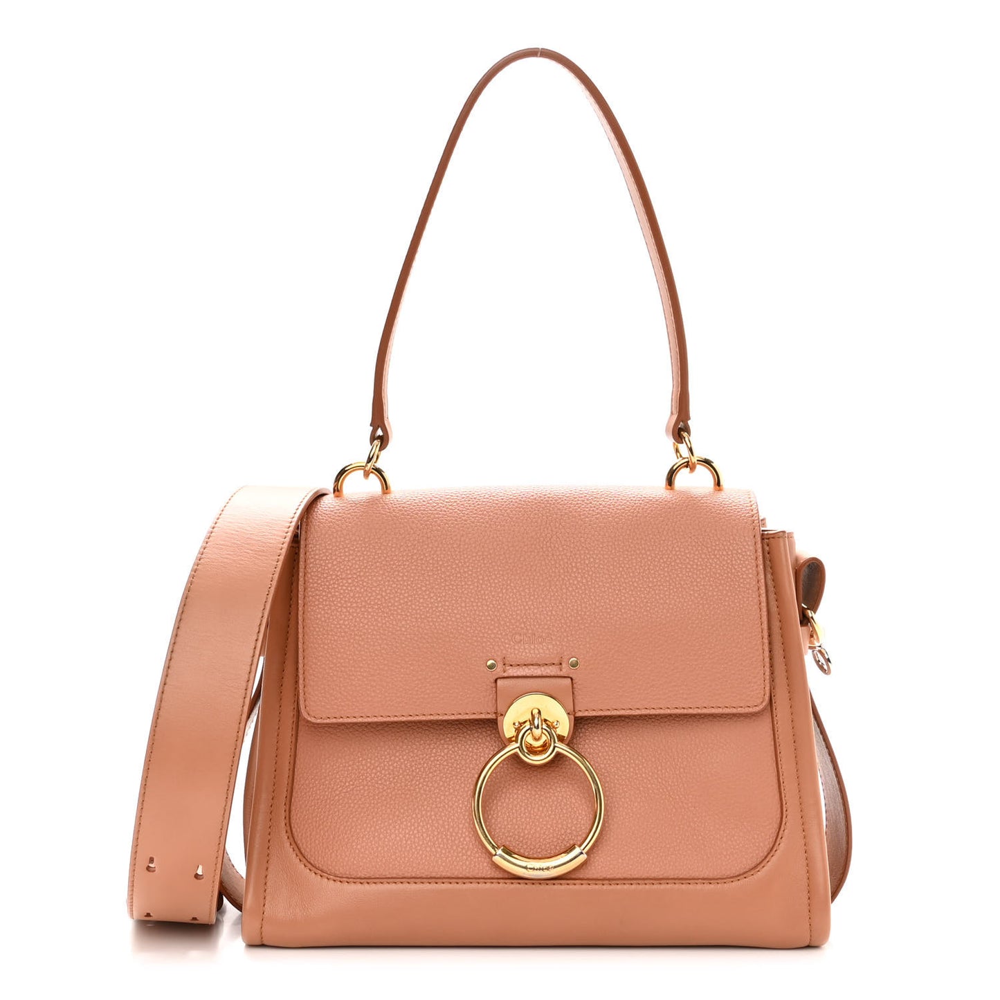 Calfskin Small Tess Day Bag Muted Brown