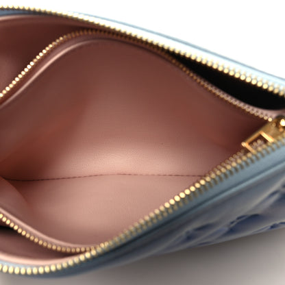 Louis Vuitton Metallic Lambskin Embossed Monogram Coussin BB Blue 6 of 11