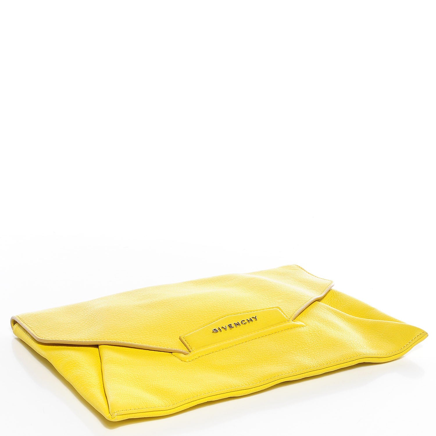 Givenchy Sugar Goatskin Medium Antigona Envelope Clutch Yellow 4 of 8