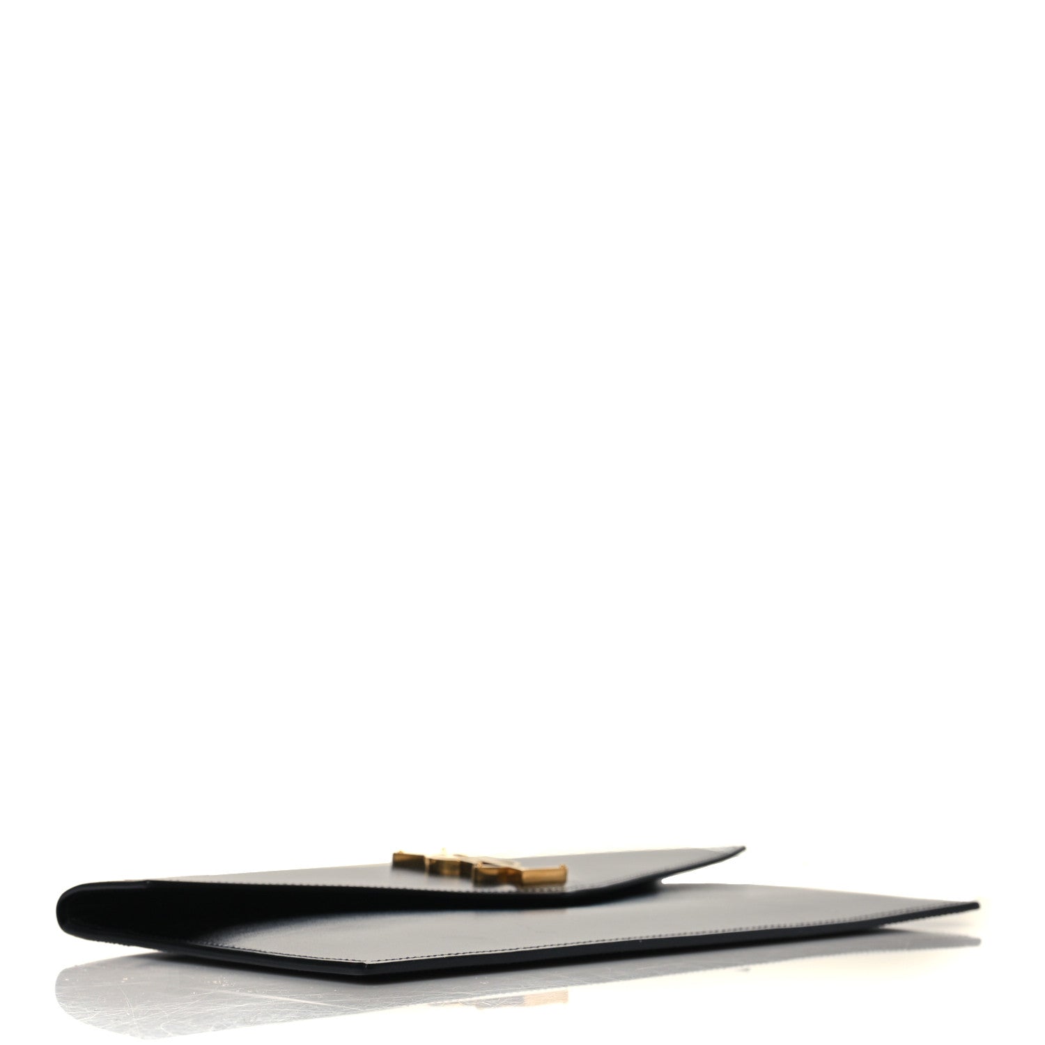 Saint Laurent Smooth Shiny Calfskin Monogram Uptown Pouch Black 5 of 8