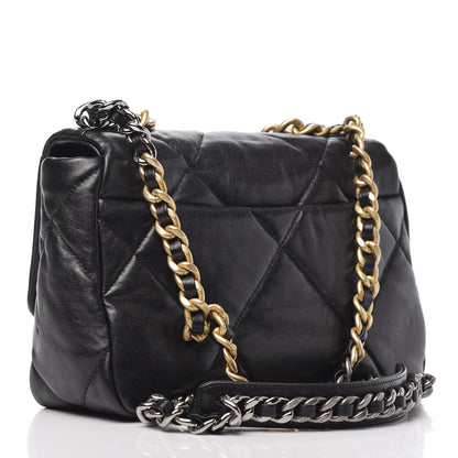 Chanel Goatskin Quilted Medium 19 Flap Black 3 of 11