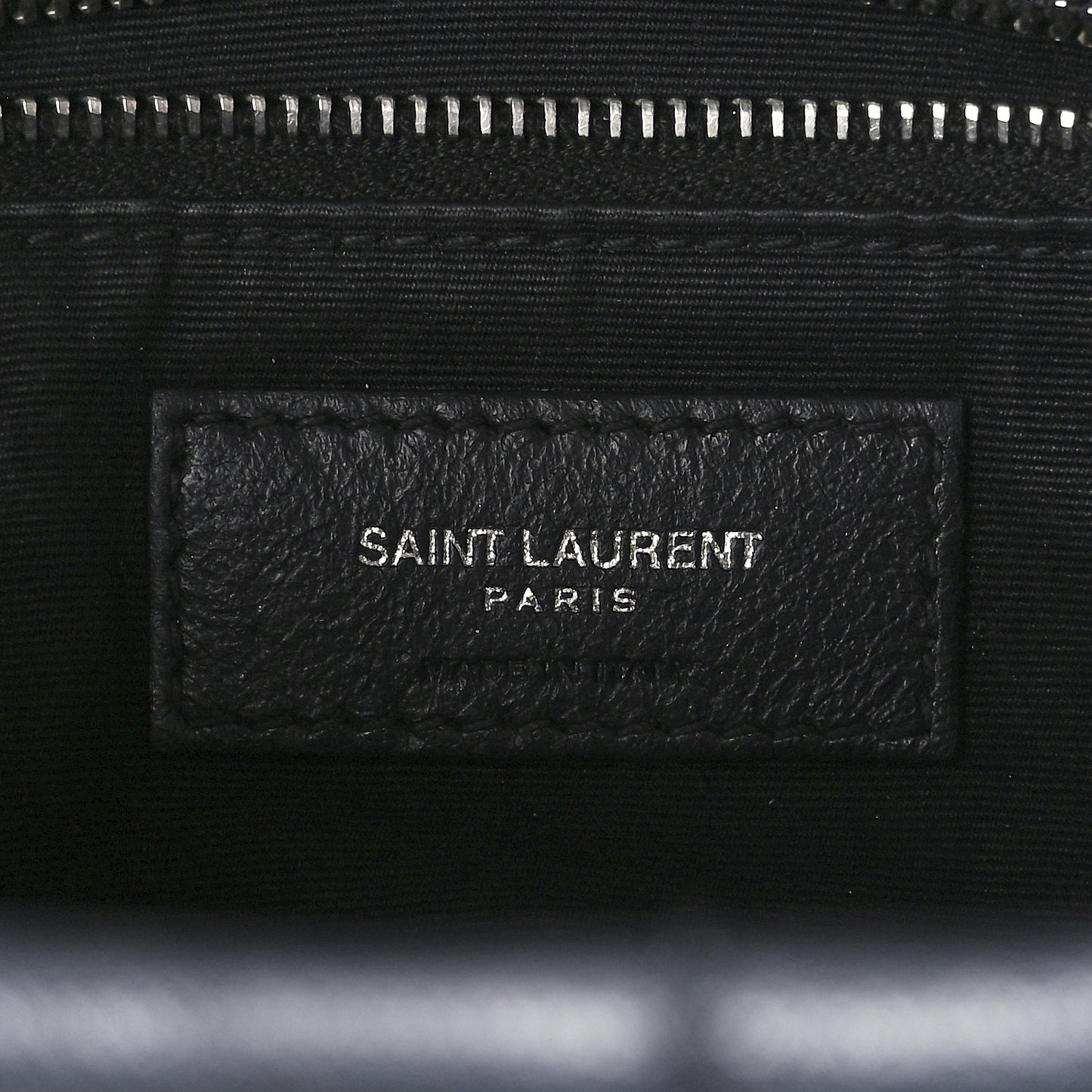 Lambskin Quilted Small Loulou Puffer Monogram Chain Satchel Black