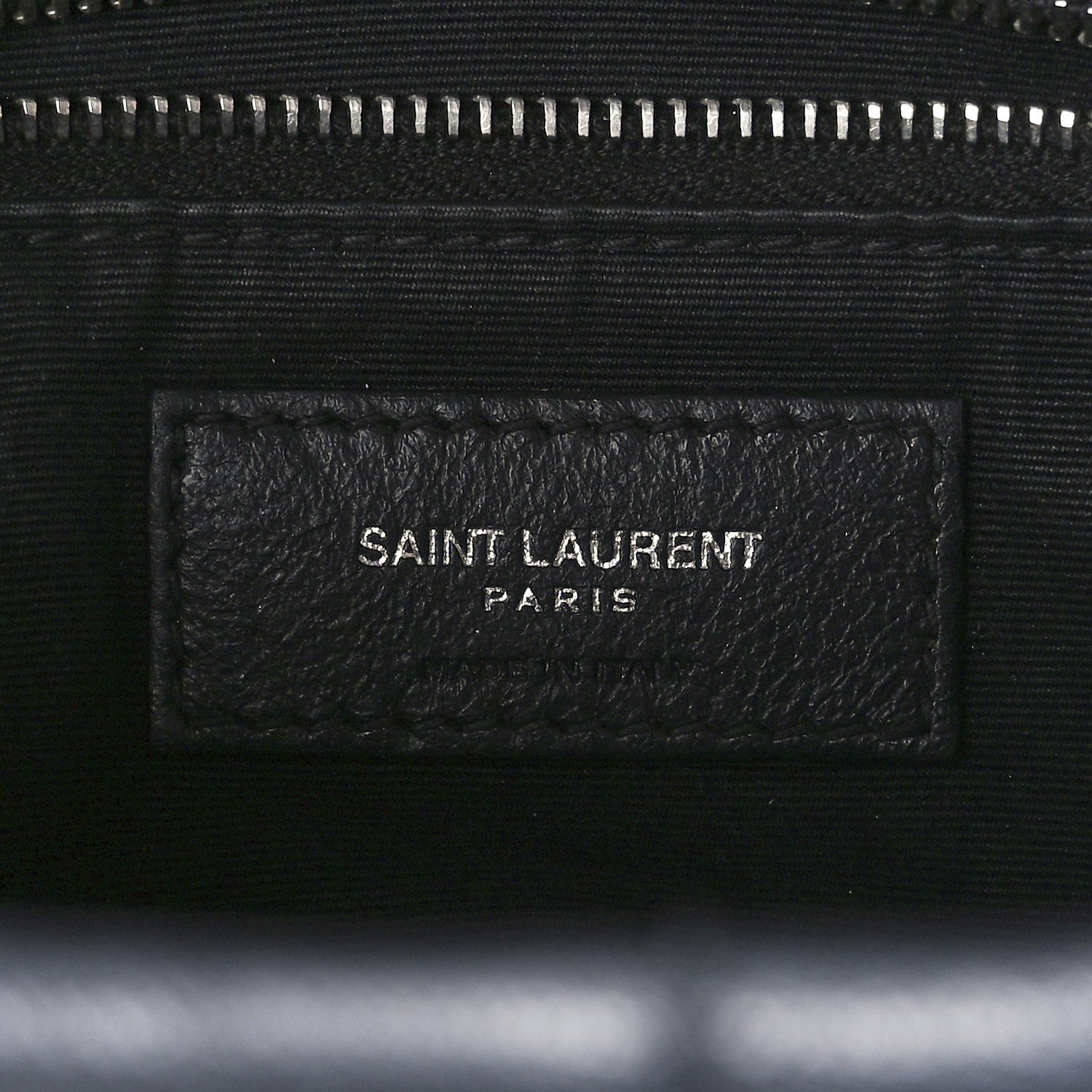 Saint Laurent Lambskin Quilted Small Loulou Puffer Monogram Chain Satchel Black 7 of 12