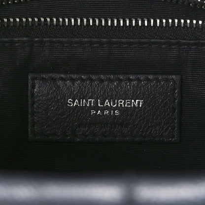 Saint Laurent Lambskin Quilted Small Loulou Puffer Monogram Chain Satchel Black 7 of 12