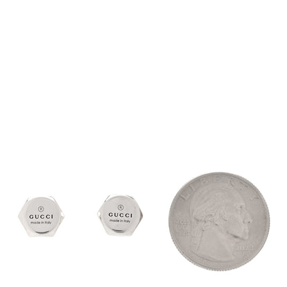 Gucci Sterling Silver Logo Trademark Earrings 2 of 4