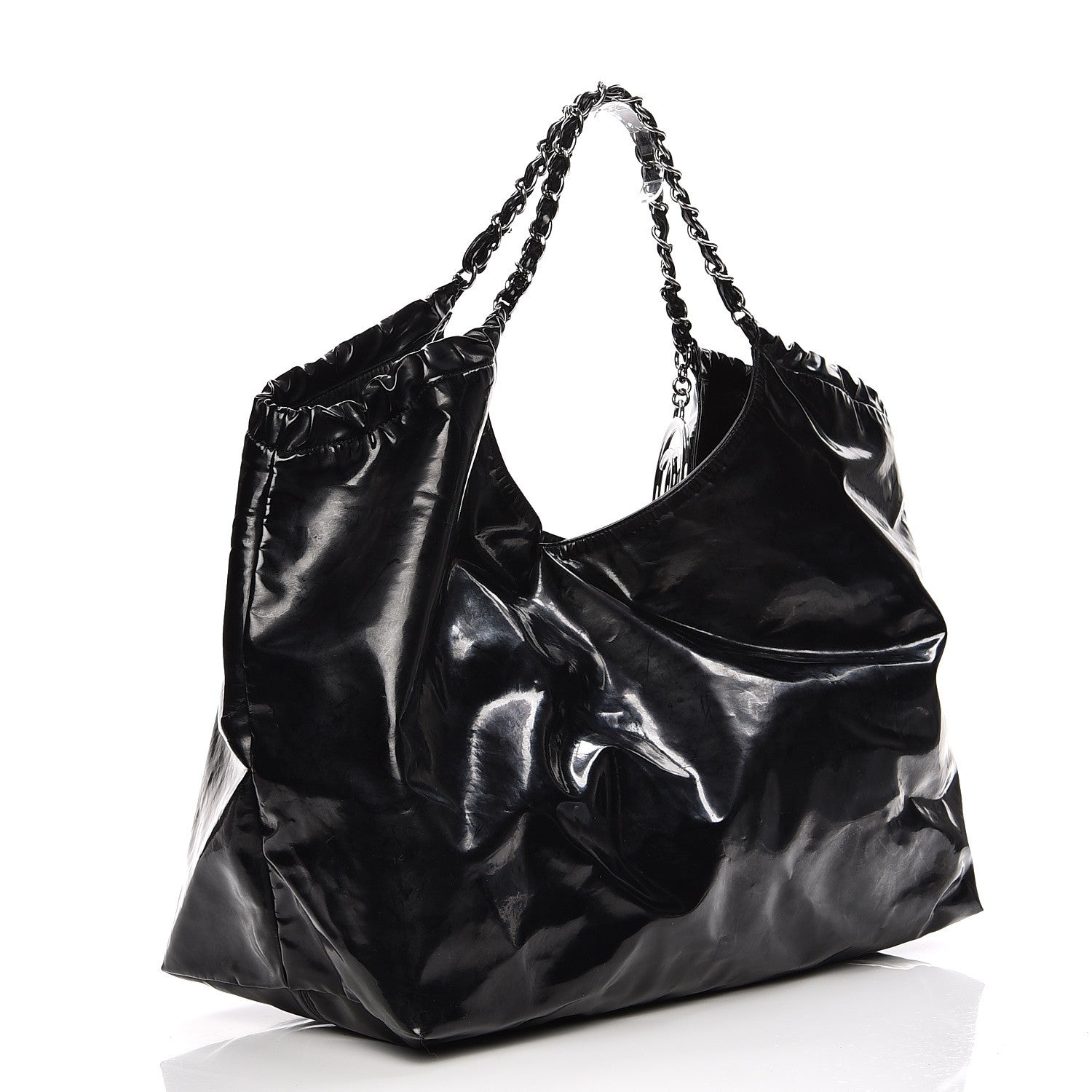 Chanel Vinyl XL Coco Cabas Black 3 of 12