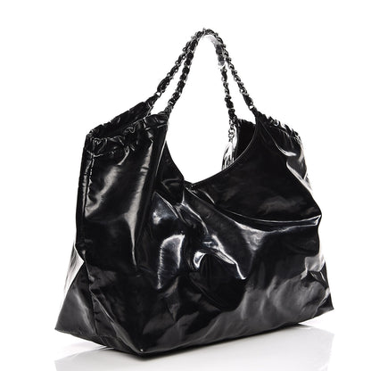 Chanel Vinyl XL Coco Cabas Black 3 of 12