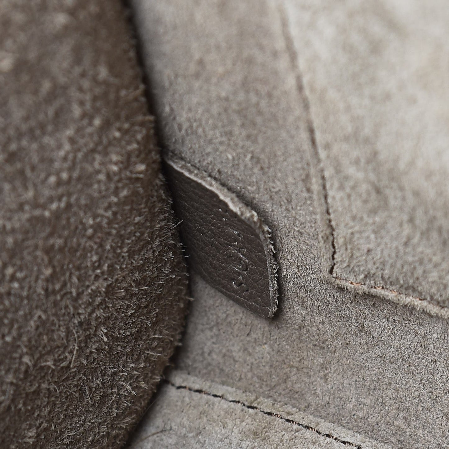 Drummed Calfskin Nano Luggage Souris