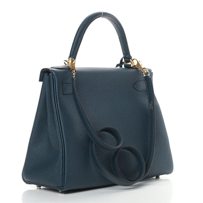 Hermes Togo Kelly Retourne 28 Bleu De Prusse 3 of 10
