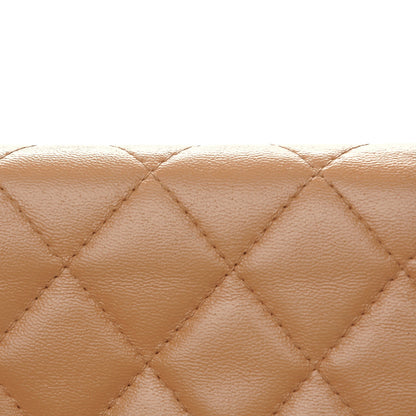 Chanel Lambskin Quilted Zipped Pocket Wallet Beige 11 of 11