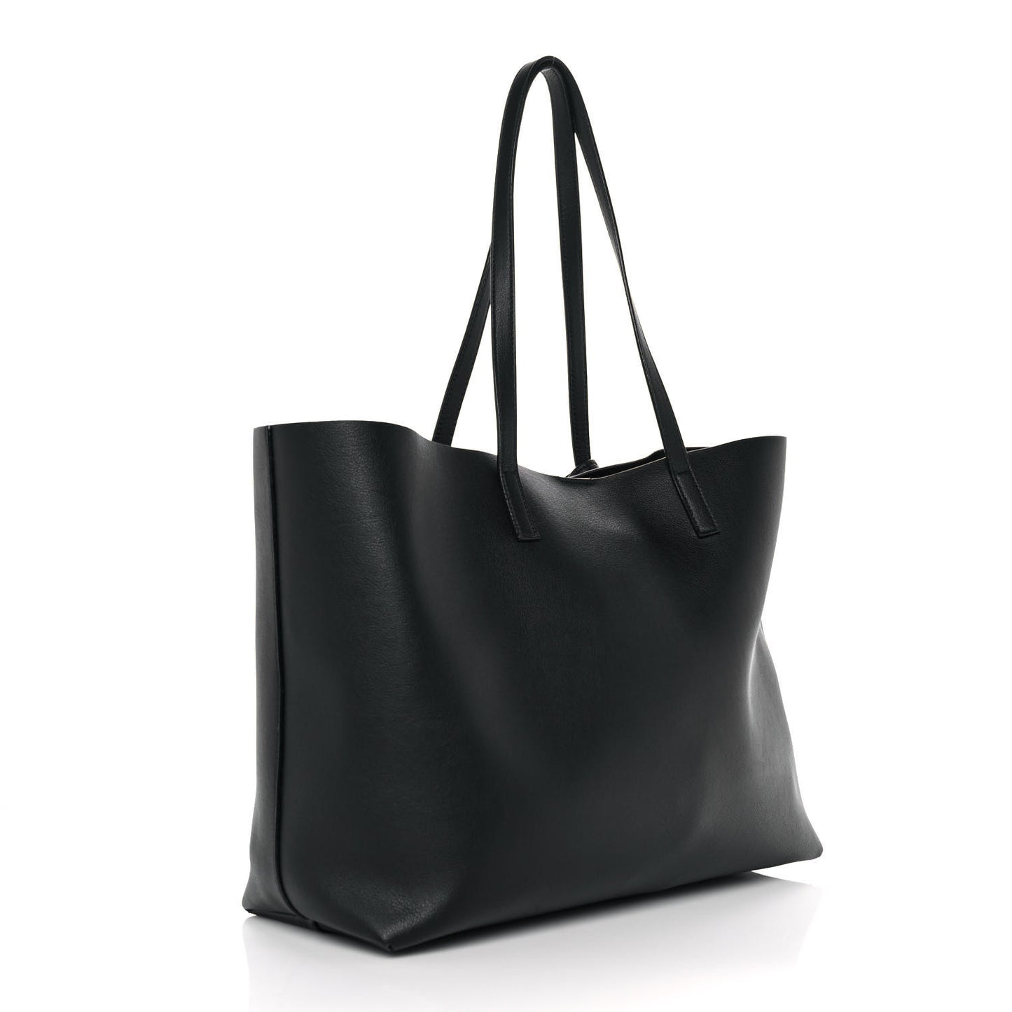 Calfskin Large Shopping Tote Black