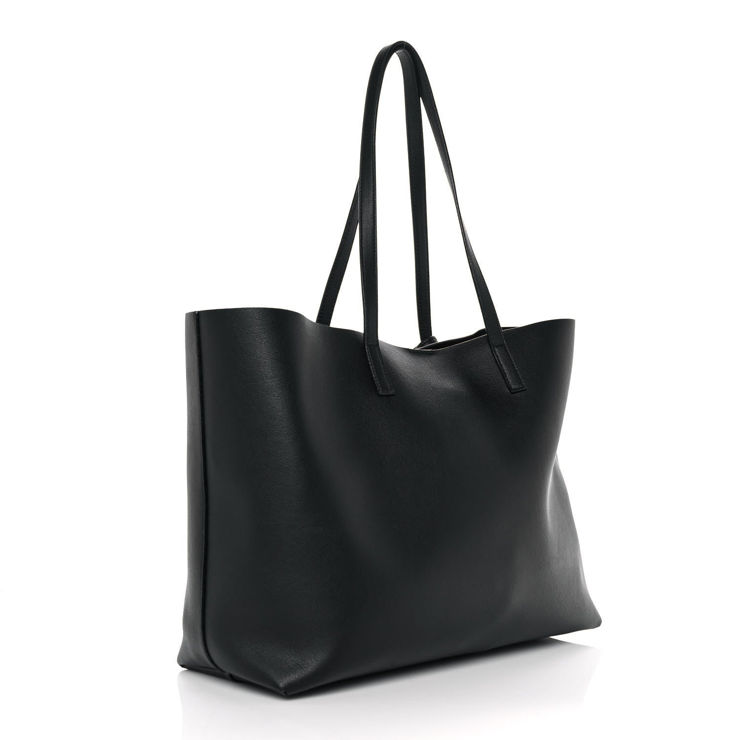 Saint Laurent Calfskin Large Shopping Tote Black 4 of 9