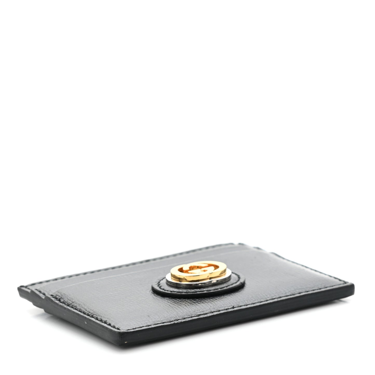Azalea Calfskin Marina Card Holder Black