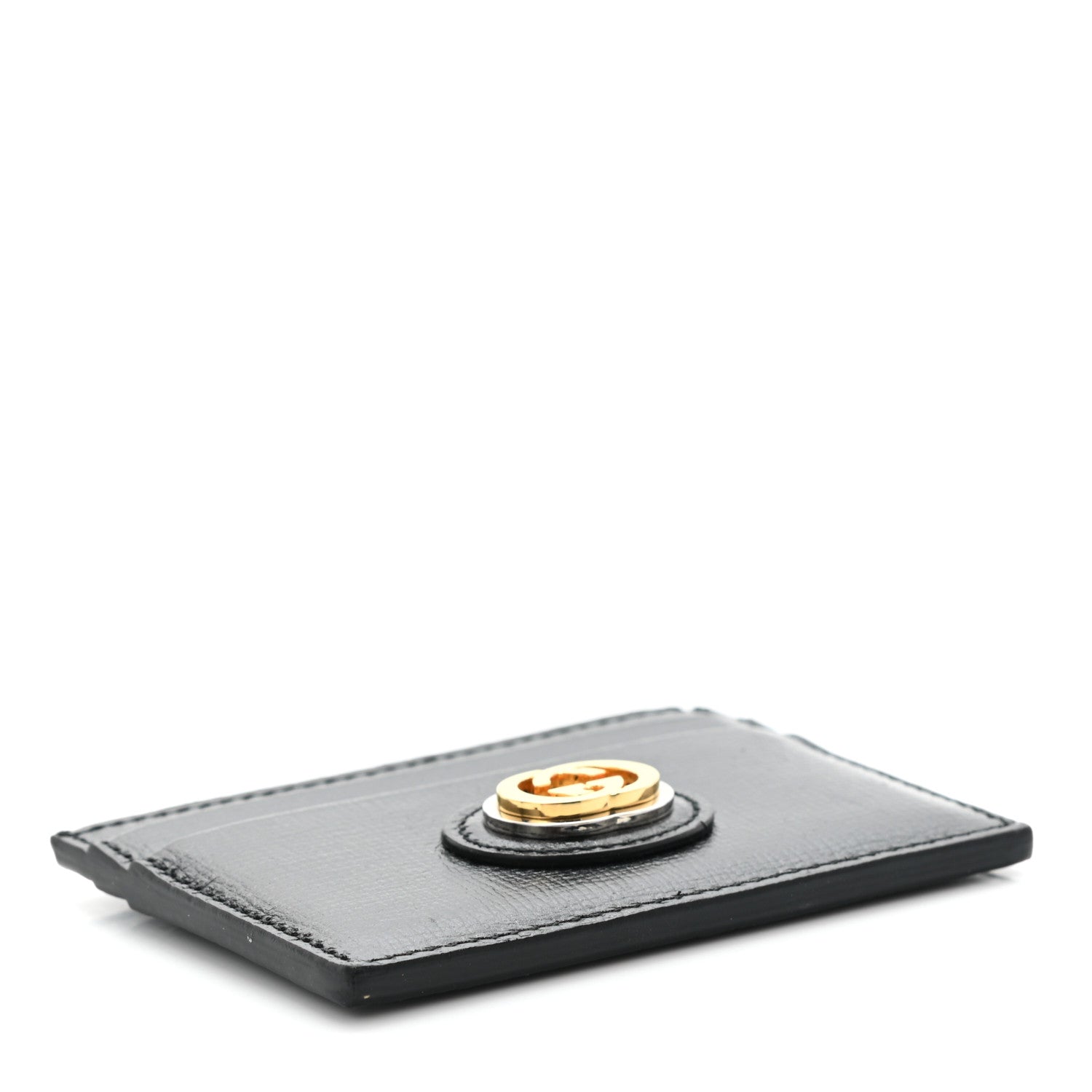 Gucci Azalea Calfskin Marina Card Holder Black 4 of 9
