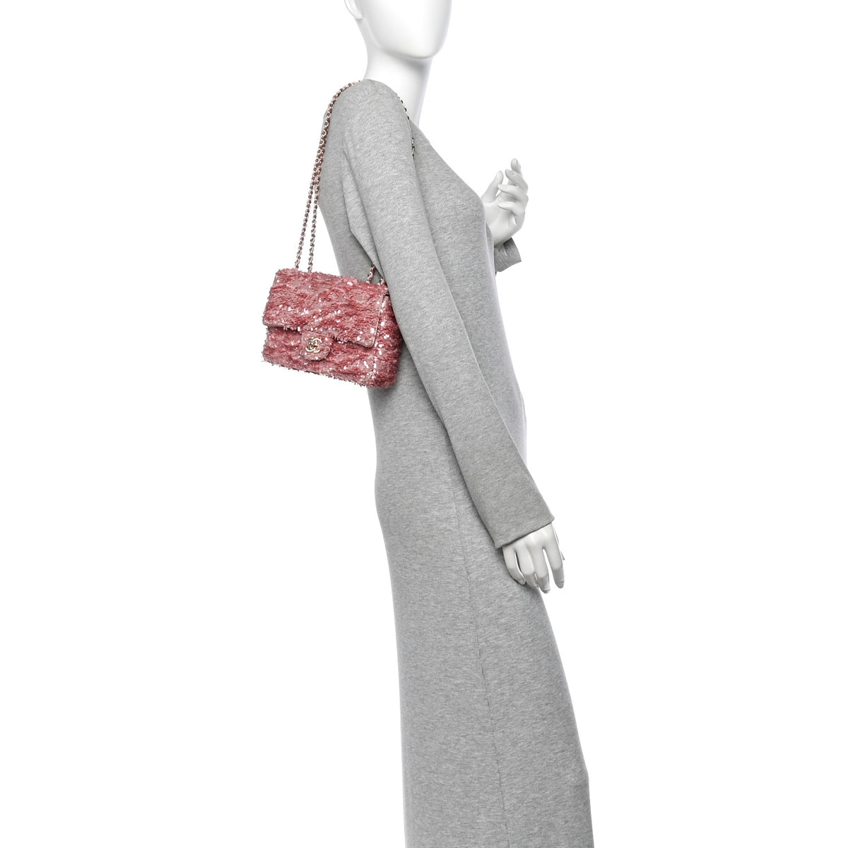 Chanel Sequin Mini Rectangular Flap Pink 2 of 13