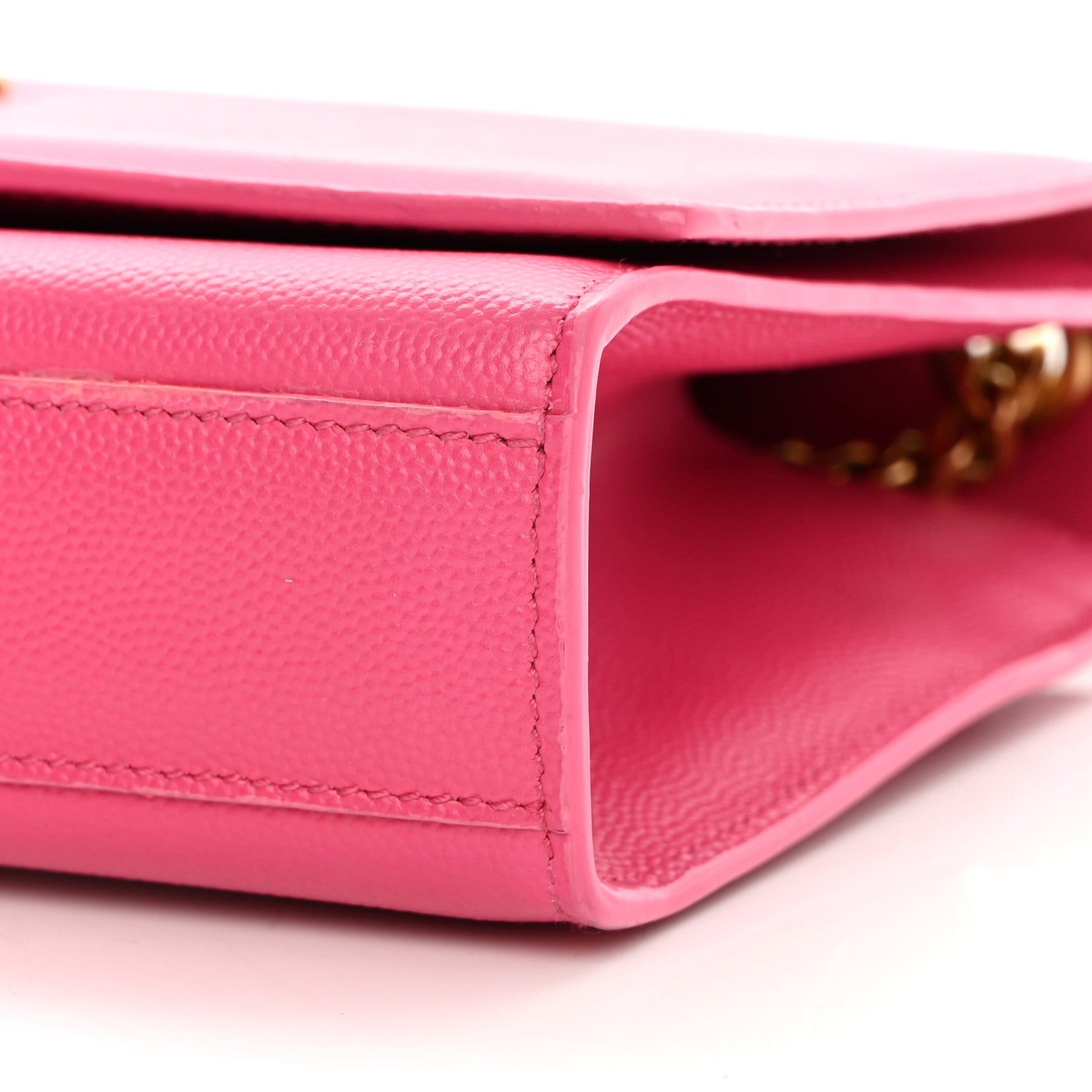 Saint Laurent Grain De Poudre Medium Monogram Kate Satchel Lipstick Fuchsia 11 of 13
