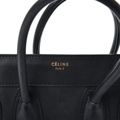 Celine Smooth Calfskin Micro Luggage Black 6 of 17