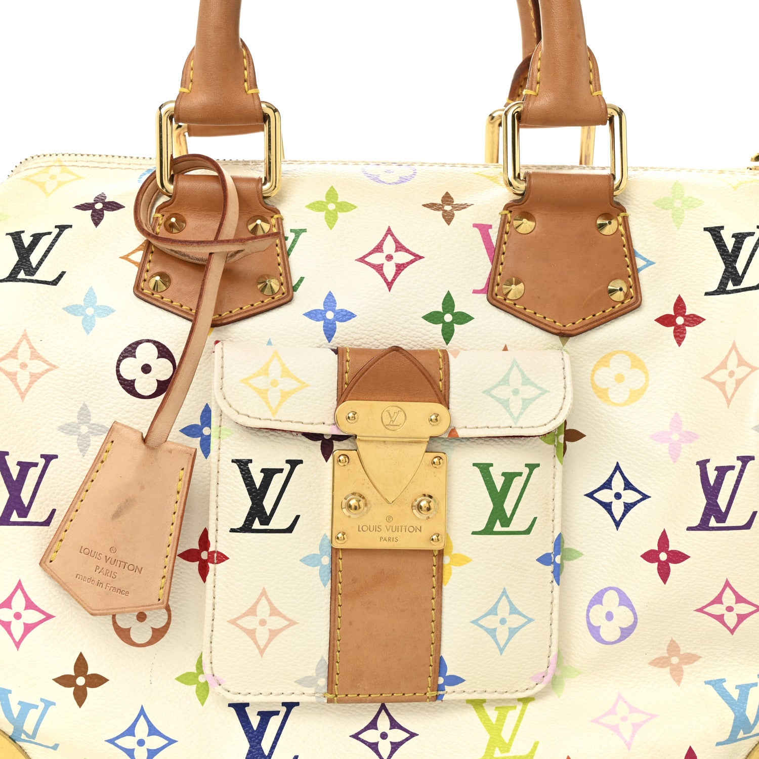 Louis Vuitton Monogram Multicolor Speedy 30 White 6 of 10