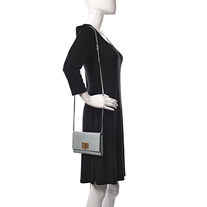 Tom Ford Calfskin Natalia Wallet On Chain Light Blue 2 of 14