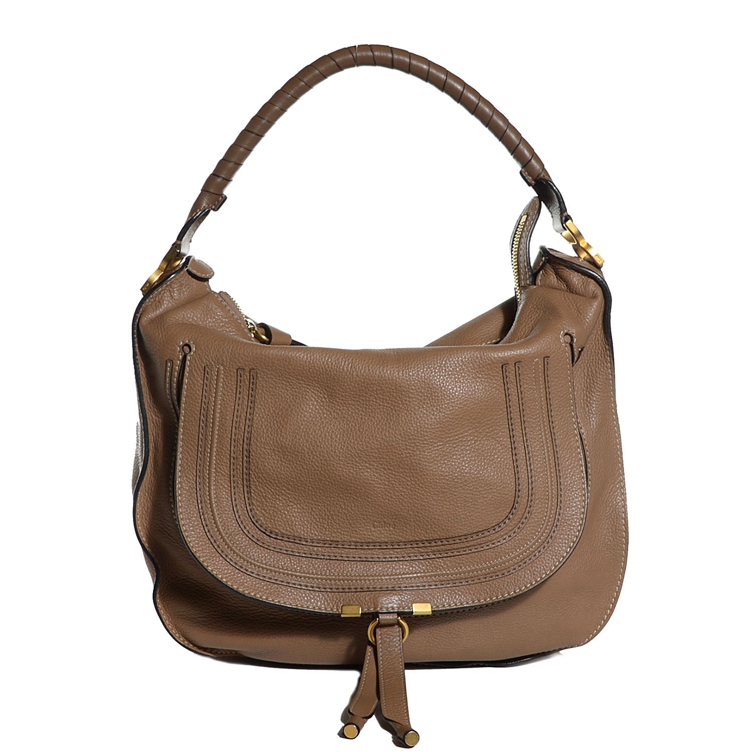 Chloe Calfskin Large Marcie Hobo Nut 1 of 9