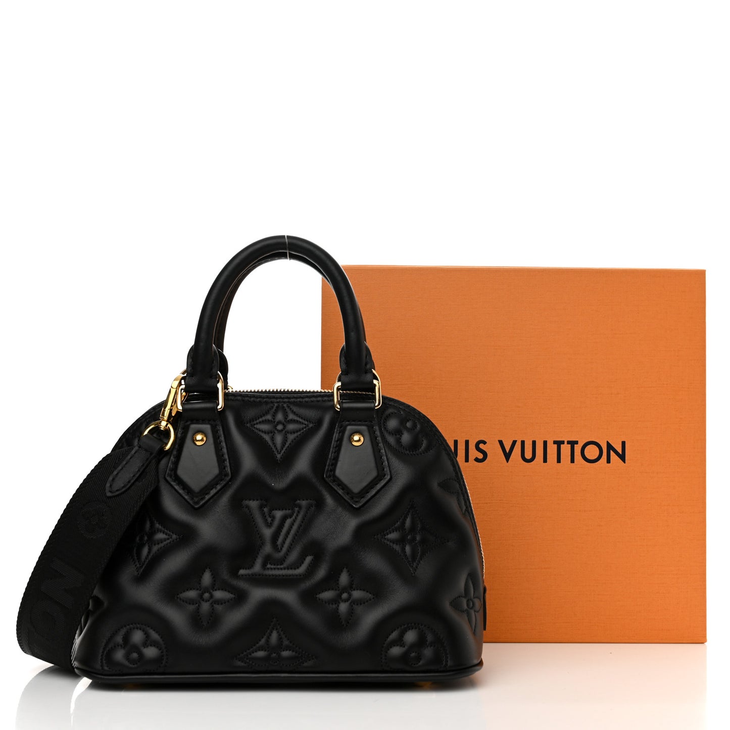 Calfskin Bubblegram Alma BB Black