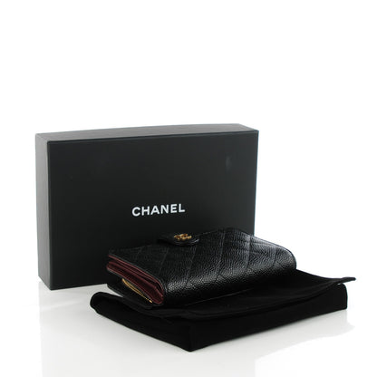Chanel Caviar Quilted Zipped Pocket Wallet Black 4 of 8