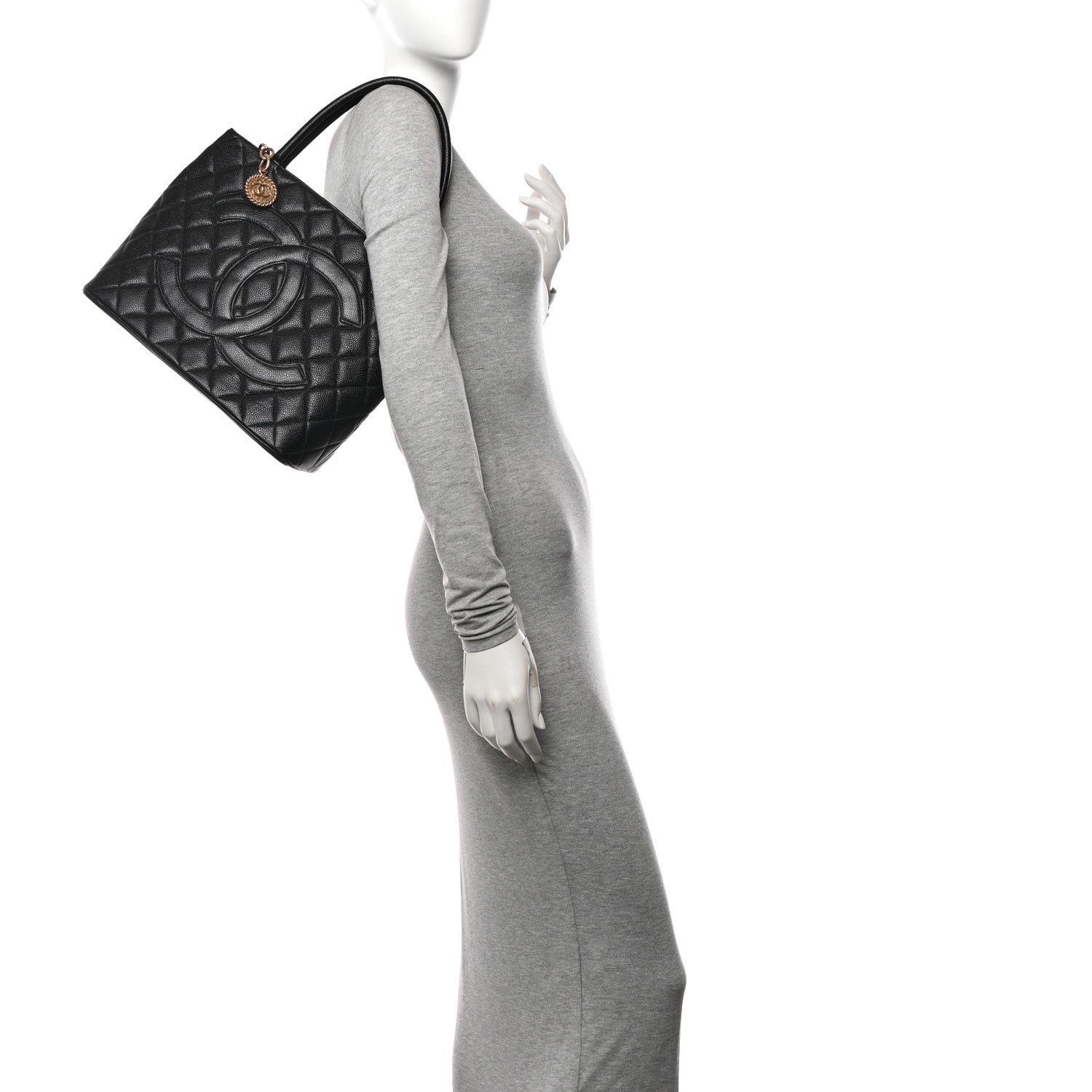 Chanel Caviar Quilted Medallion Tote Black 2 of 12